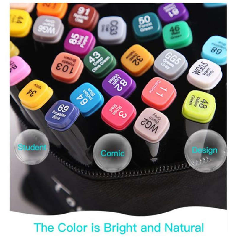 Hurriaj 80 Pcs Touch-5 Alcohol Graphic Pen Sketch Graphic bag Art Twin Marker Pen