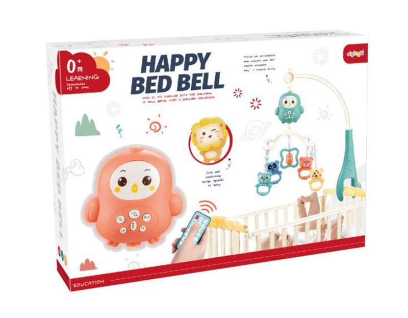 hurriaj Cot Mobile Happy Bed Bell Educational Toy