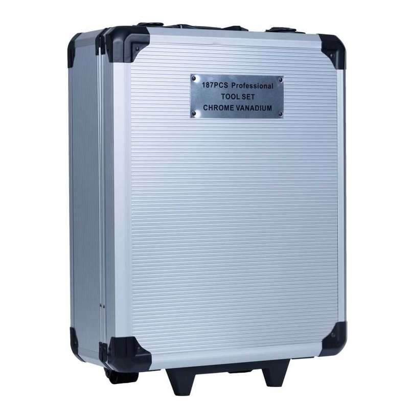 Hurriaj 187 Piece Chrome Vanadium Professional Toolset - In Solid Carry Case