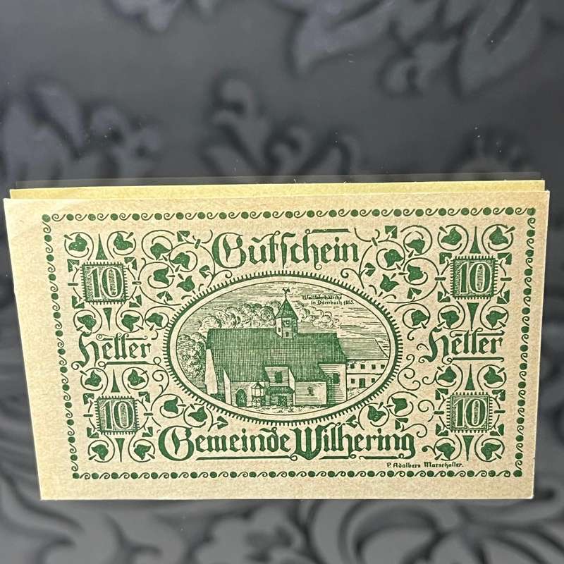 Austria 1920 Notgeld 10 Heller  Wilhering Emergency Currency | Gemeinde Wilhering