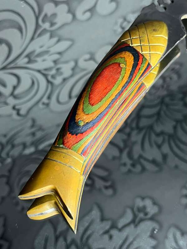 Rare Dragon Claw Fantasy Knife  Curved Blade with Colorful Handle | Knife Collector's Piece!