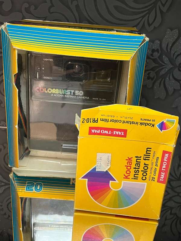 Kodak Colorburst 50 Instant Camera with Box & Film  Untested Vintage