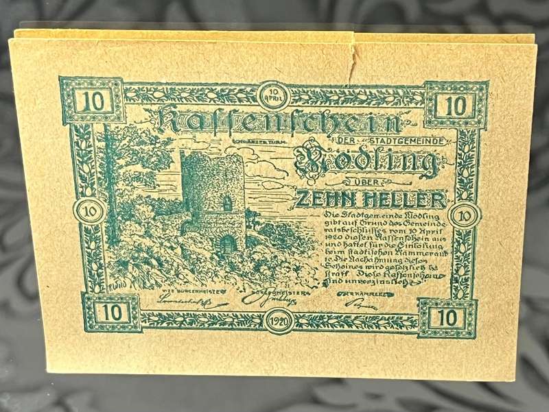 10 Heller Notgeld  1920 Municipality of Wilhering | Austria Local Banknote