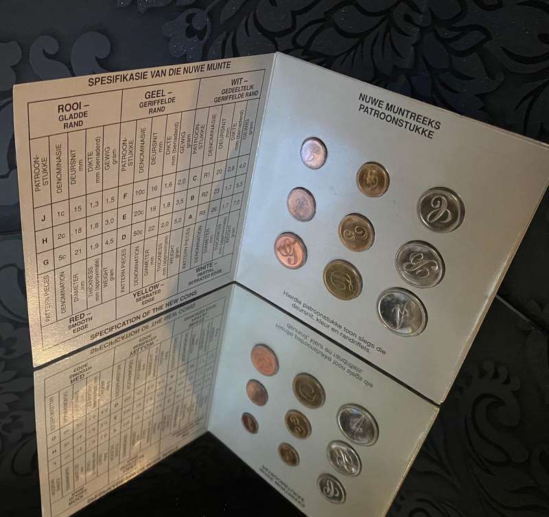 1989 South African New Coin Pattern Set  SA Mint