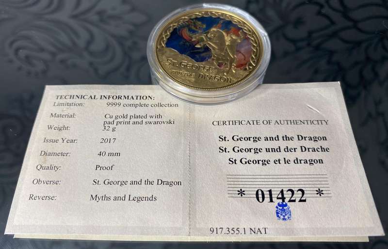 St George and the Dragon  Myths & Legends Proof Coin (2017)