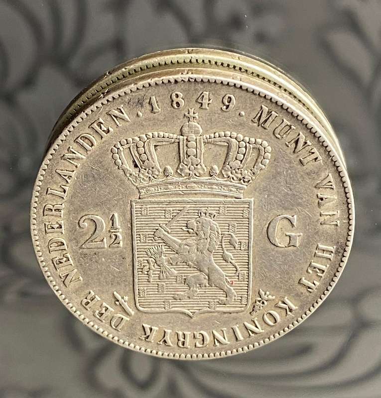 Netherlands 2½ Gulden  King William II 1849