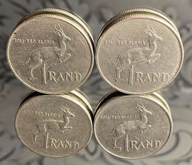 South African 1 Rand Coins (4 pack)