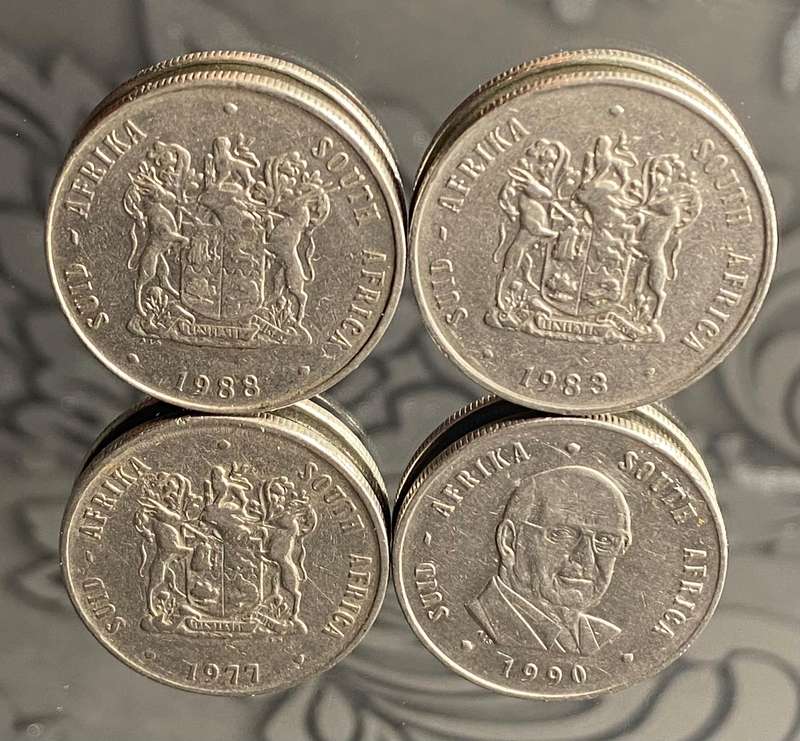 South African 1 Rand Coins (4 pack)