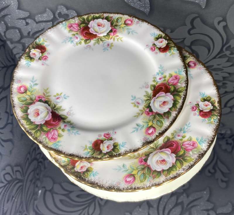 Royal Albert 'Celebration' Plates & Silver-Plated Forks Set
