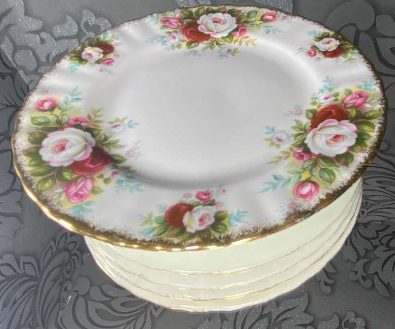 Royal Albert 'Celebration' Plates & Silver-Plated Forks Set