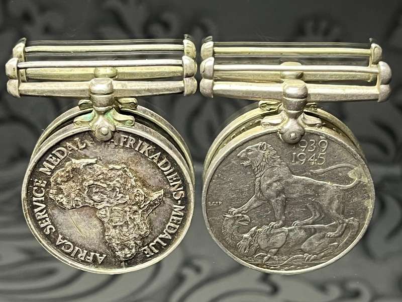 WWII South Africa Medal Pair (836954 D. Naude)