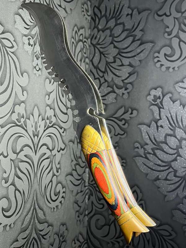 Rare Dragon Claw Fantasy Knife  Curved Blade with Colorful Handle | Knife Collector's Piece!