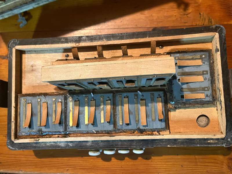 Vintage Armonica Italiana Vulkan Accordion  Antique Italian Button Accordion | A&D Marked WORKING!