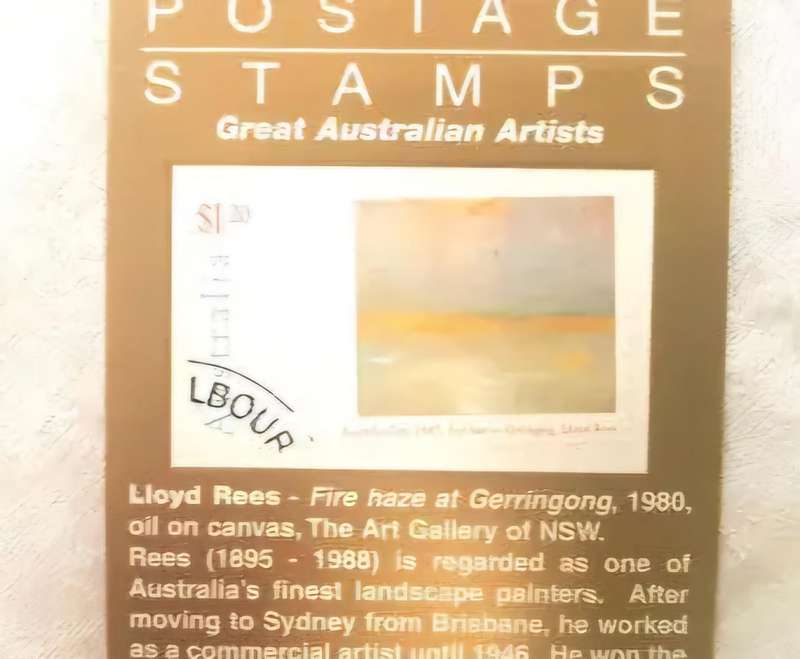 Limited edition No 97 of only 1163 Collection Australian Postage Stamp-Great Australian Artist