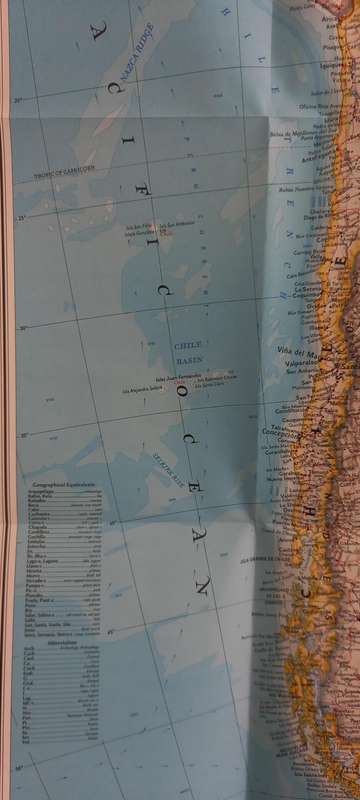 1992 Folded Wall Map of South America Published By National Geographic 51cmx71cm