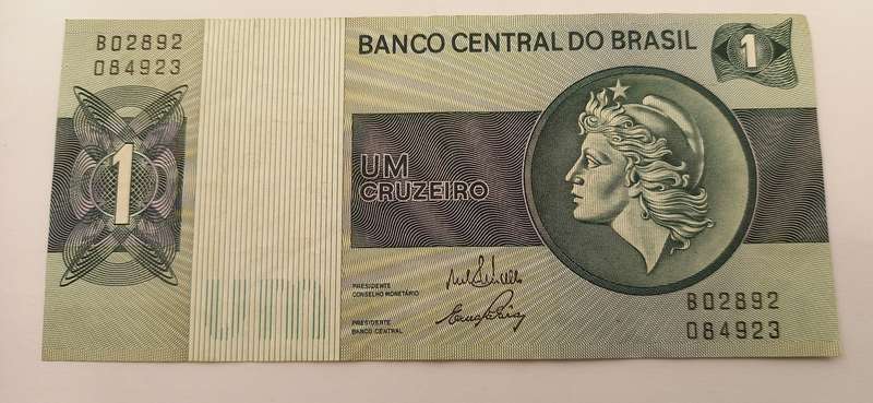 1975 Brazil 1 Cruzeiro Bank note -Excellent Condition
