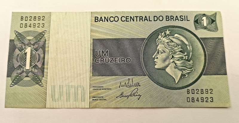 1975 Brazil 1 Cruzeiro Bank note -Excellent Condition