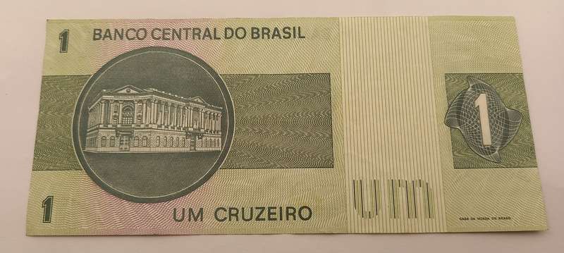1975 Brazil 1 Cruzeiro Bank note -Excellent Condition