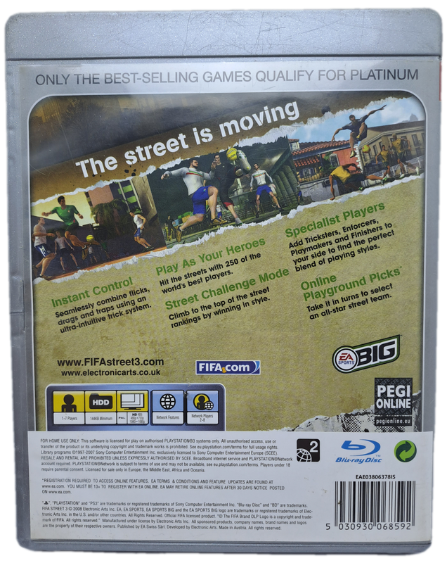 Pre-Owned `FIFA Street 3` for Playstation 3 ( PS3) Platinum