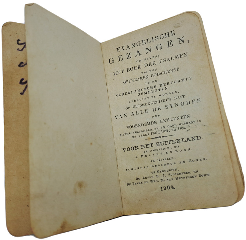 1904 Two Dutch Evangelische Psalm and Gezangen books- Boerwar-see History.