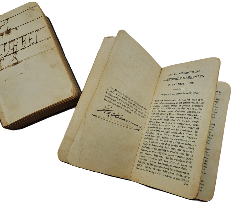 1904 Two Dutch Evangelische Psalm and Gezangen books- Boerwar-see History.