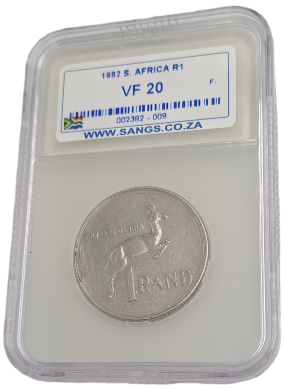 1982 South Africa 1 Rand J.Voster-SANGS Graded VF20