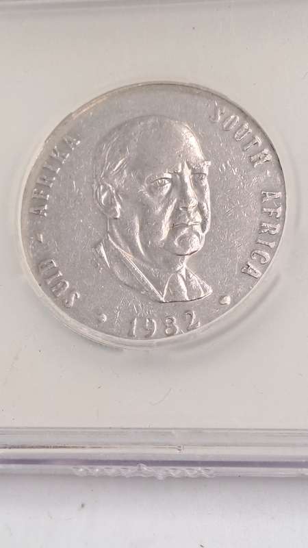 1982 South Africa 1 Rand J.Voster-SANGS Graded VF20