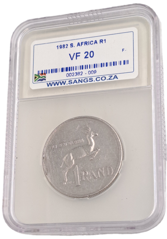 1982 South Africa 1 Rand J.Voster-SANGS Graded VF20