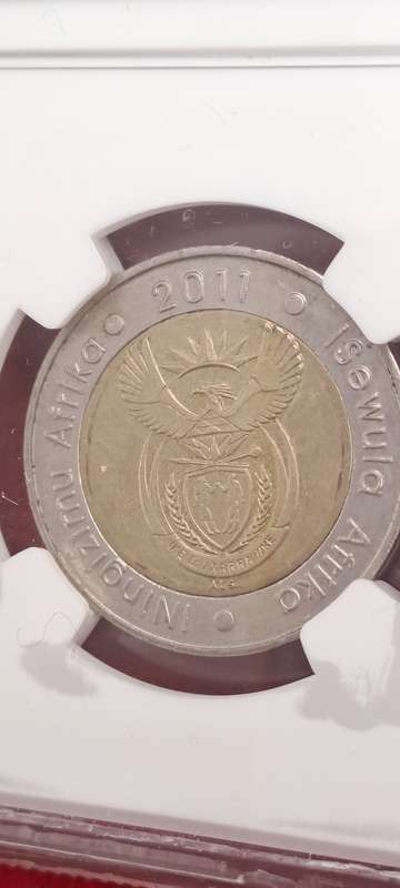 2011 South Africa R5 90th Anniversary of the Reserve Bank-NGC Graded AU58