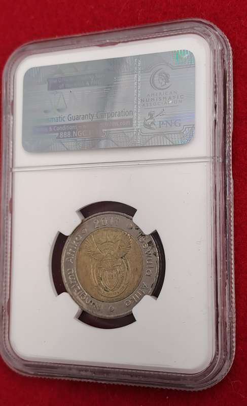 2011 South Africa R5 90th Anniversary of the Reserve Bank-NGC Graded AU58