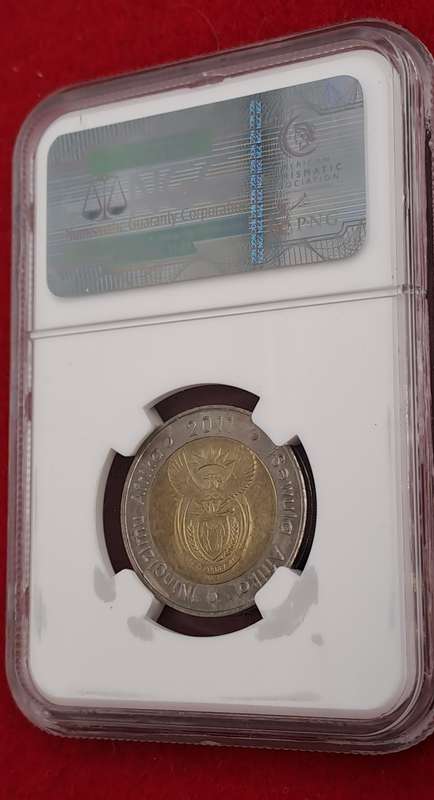 2011 South Africa R5 90th Anniversary of the Reserve Bank-NGC Graded AU58