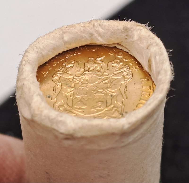 1990 South Africa Trustbank full Coin Roll of uncirculated 1 cents (estimated 66 Coins) 100grams