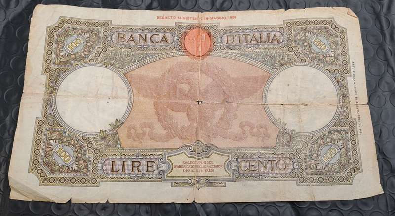 1941 Italy  100 Lire Capranesi - Roma-Large Note (see Condition)