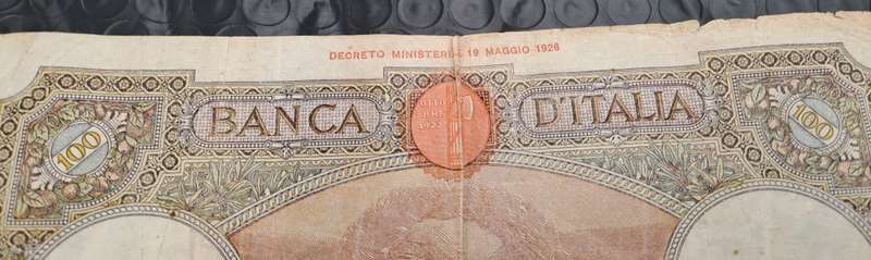 1941 Italy  100 Lire Capranesi - Roma-Large Note (see Condition)