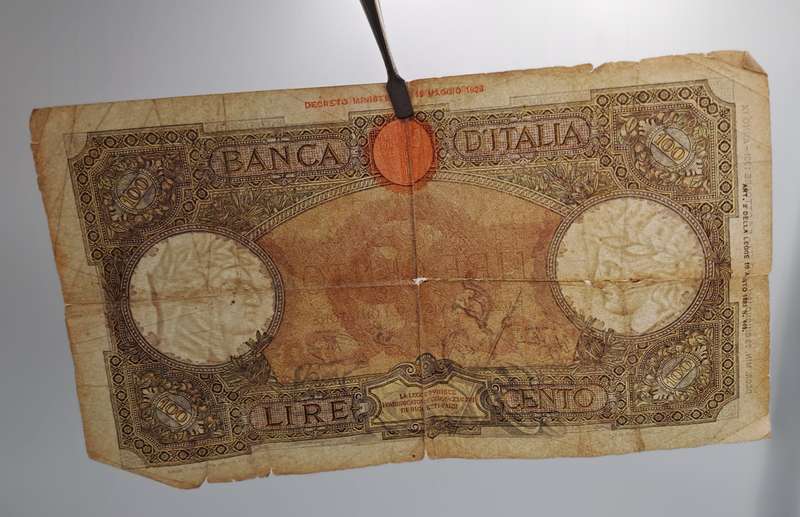 1941 Italy  100 Lire Capranesi - Roma-Large Note (see Condition)