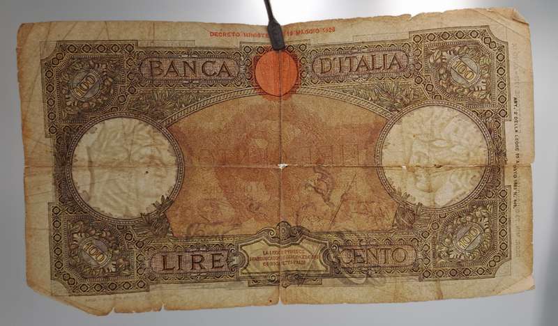 1941 Italy  100 Lire Capranesi - Roma-Large Note (see Condition)