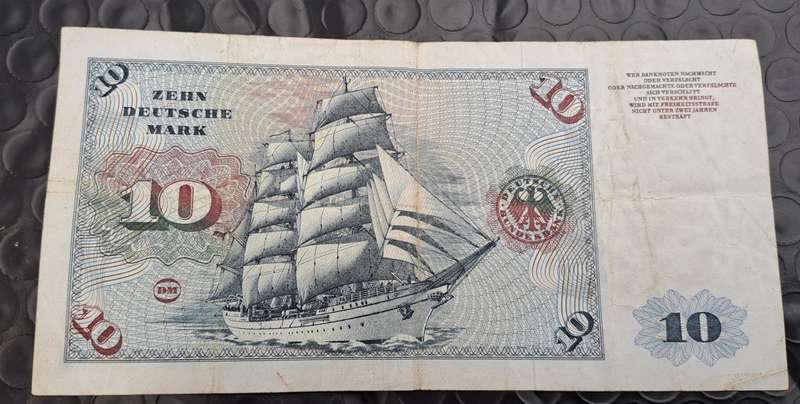 1970  Germany 10 Deutsche Mark Bank Note