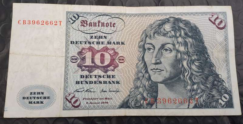 1970  Germany 10 Deutsche Mark Bank Note