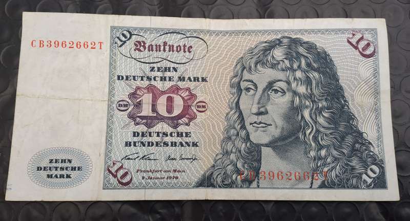 1970  Germany 10 Deutsche Mark Bank Note