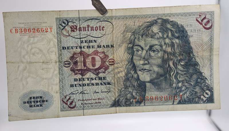1970  Germany 10 Deutsche Mark Bank Note
