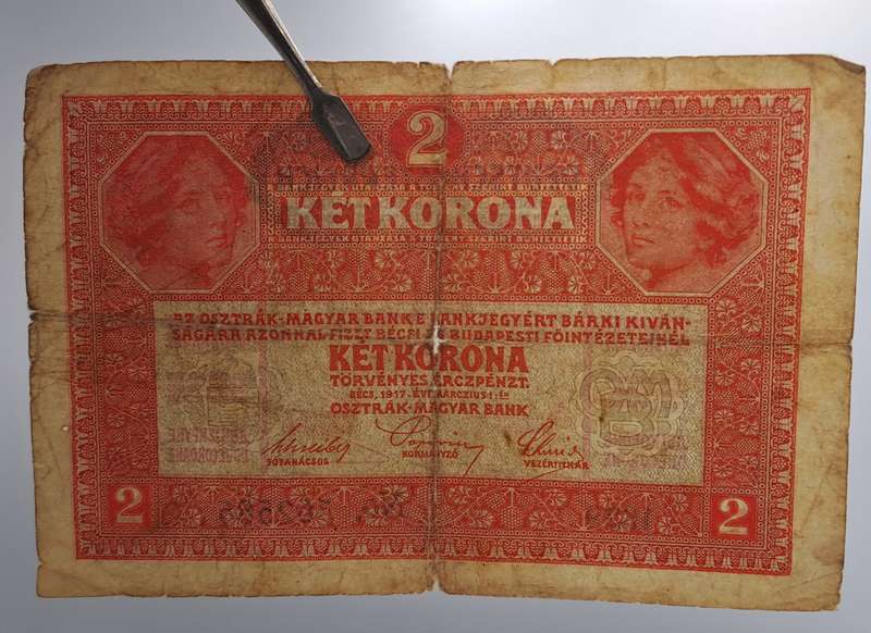 2017  Austria 2 Kronen Bank Note-See Conditiom