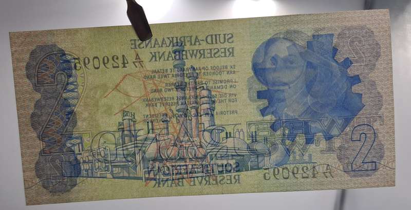 1978 South Africa 2 Rand Bank Note -TW De Jongh-Excellent condition