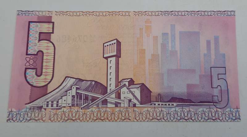 1984 South Africa 5 Rand Bank Note -GPC de Kock 2nd Issue