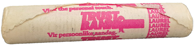 1990 South Africa Trustbank full Coin Roll of uncirculated 1 cents (estimated 66 Coins) 100grams