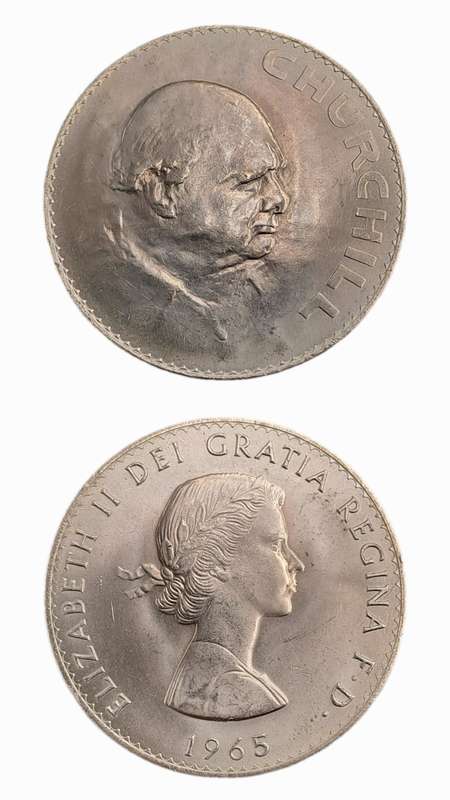 1965  United Kingdom  1 Crown - Elizabeth II Churchill