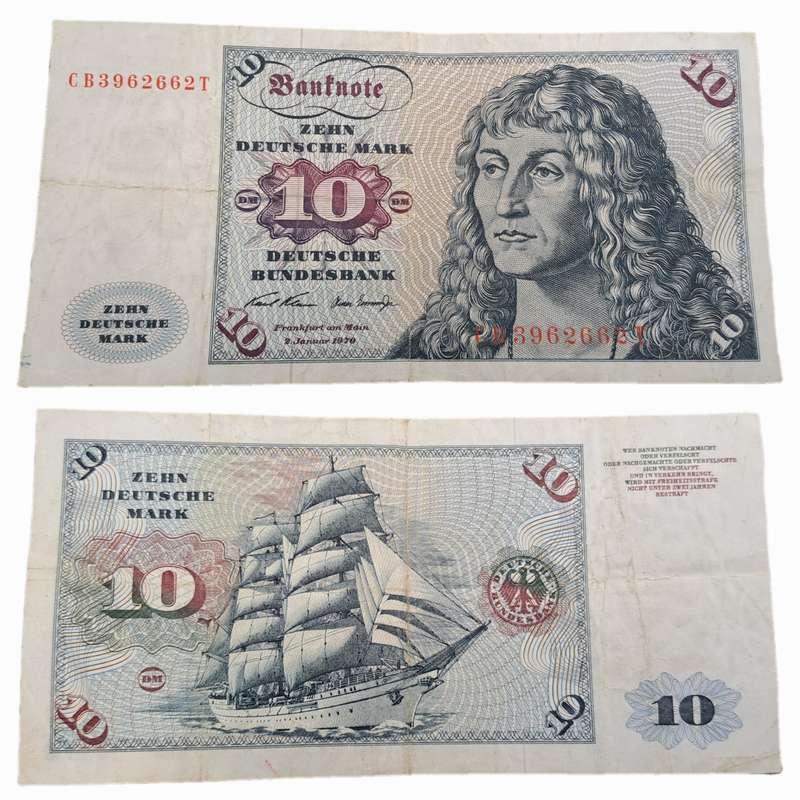 1970  Germany 10 Deutsche Mark Bank Note