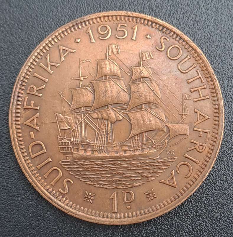 1951 South Africa  1 Penny - George VI SUID AFRIKA - SOUTH AFRICA