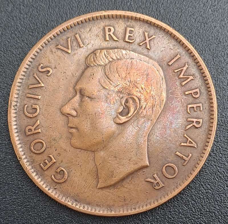 1941 South Africa  1 Penny - George VI Rex Imperator
