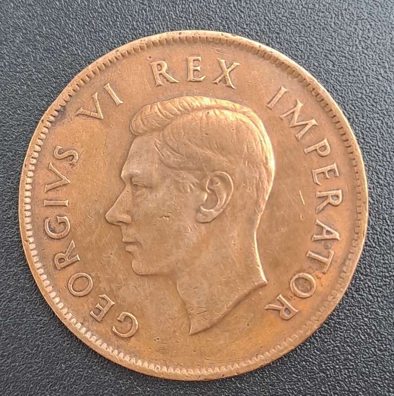 1942 South Africa  1 Penny - George VI Rex Imperator