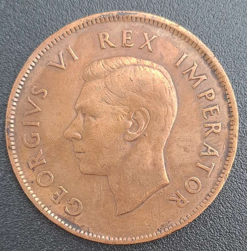 1941  South Africa  1 Penny - George VI Rex Imperator